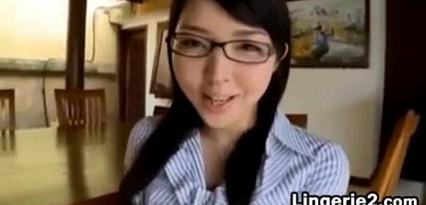  Asian Teen Girl Teases Her White Panties